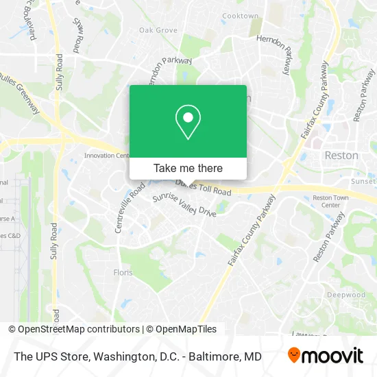 The UPS Store map