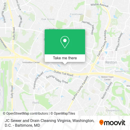 JC Sewer and Drain Cleaning Virginia map