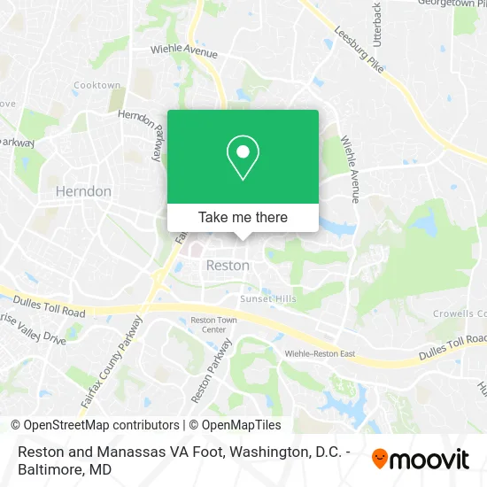 Reston and Manassas VA Foot map