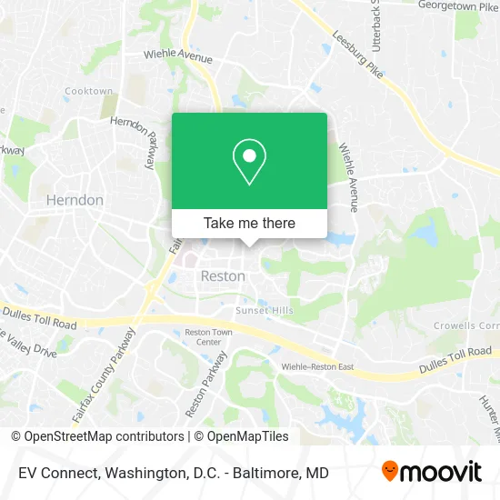 EV Connect map