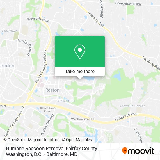 Mapa de Humane Raccoon Removal Fairfax County