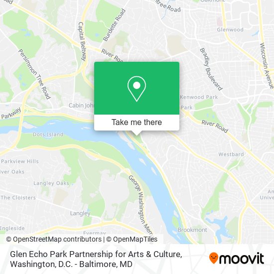 Glen Echo Park Partnership for Arts & Culture map