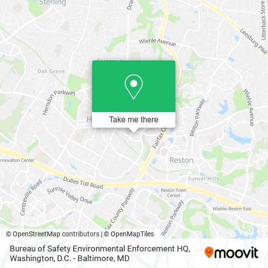 Bureau of Safety Environmental Enforcement HQ map