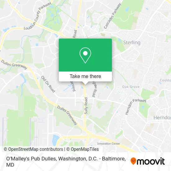O'Malley's Pub Dulles map