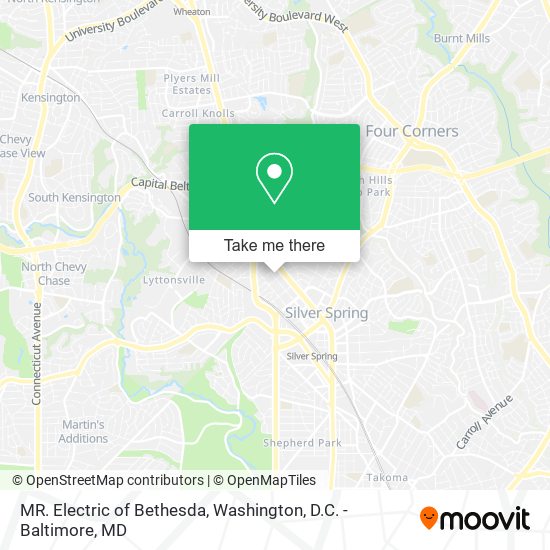 MR. Electric of Bethesda map