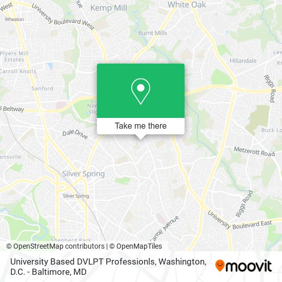 University Based DVLPT Professionls map