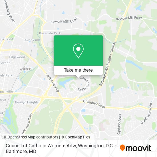 Mapa de Council of Catholic Women- Adw