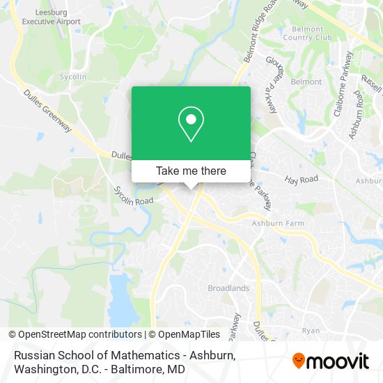 Russian School of Mathematics - Ashburn map