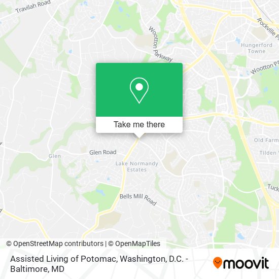 Assisted Living of Potomac map