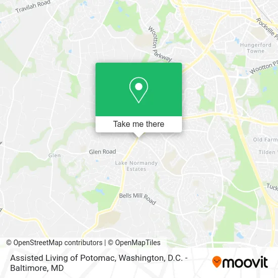 Assisted Living of Potomac map