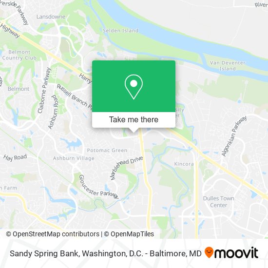 Mapa de Sandy Spring Bank