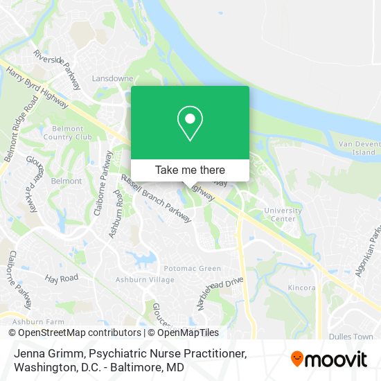 Mapa de Jenna Grimm, Psychiatric Nurse Practitioner