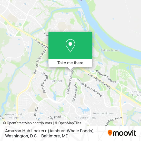 Amazon Hub Locker+ (Ashburn-Whole Foods) map