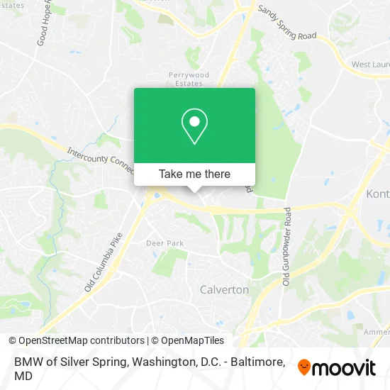 BMW of Silver Spring map
