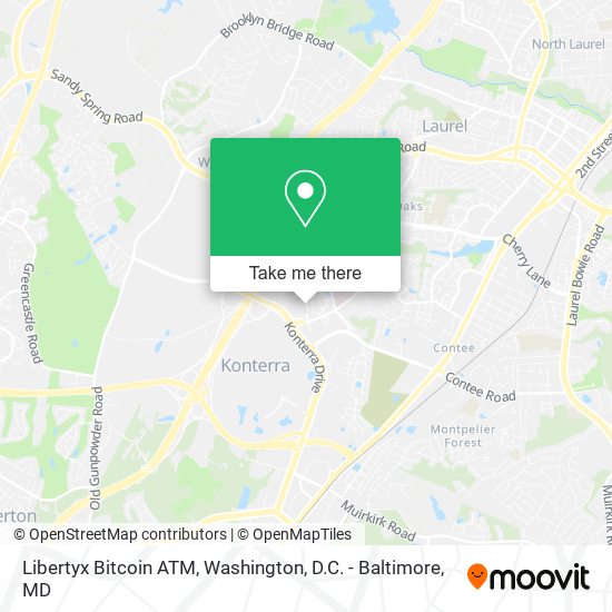 Mapa de Libertyx Bitcoin ATM