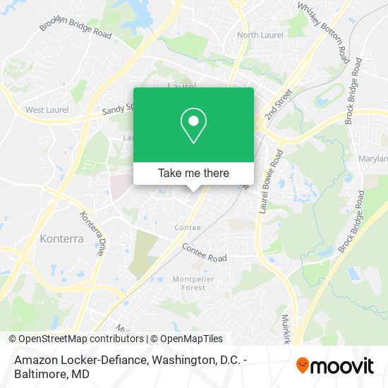 Mapa de Amazon Locker-Defiance