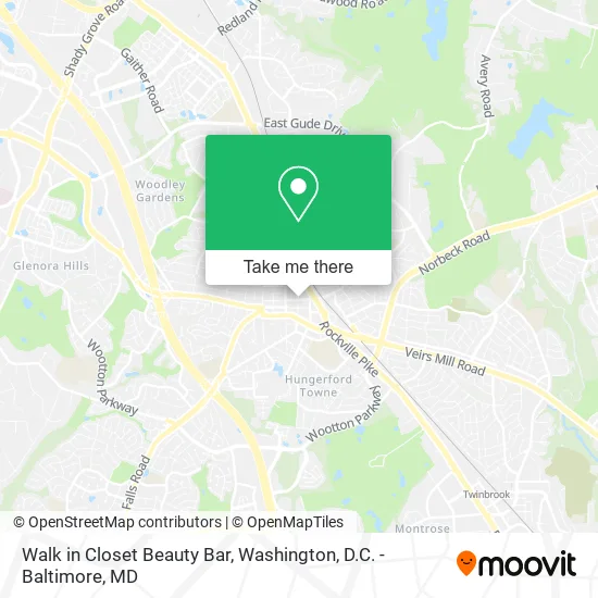 Walk in Closet Beauty Bar map