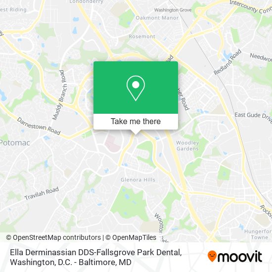 Mapa de Ella Derminassian DDS-Fallsgrove Park Dental