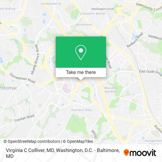Virginia C Colliver, MD map