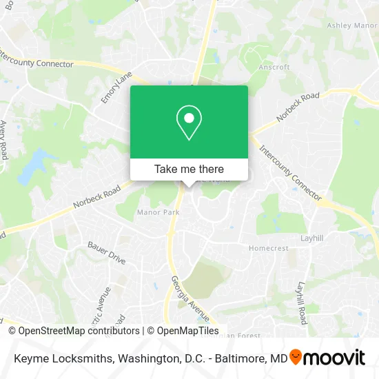 Keyme Locksmiths map