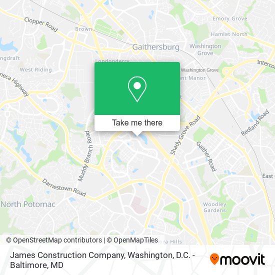 James Construction Company map