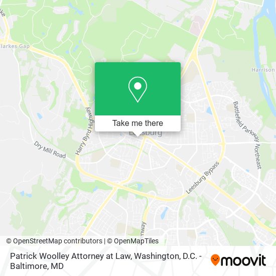 Patrick Woolley Attorney at Law map