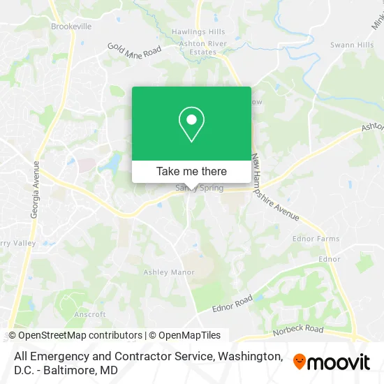 All Emergency and Contractor Service map