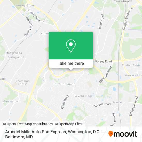 Arundel Mills Auto Spa Express map