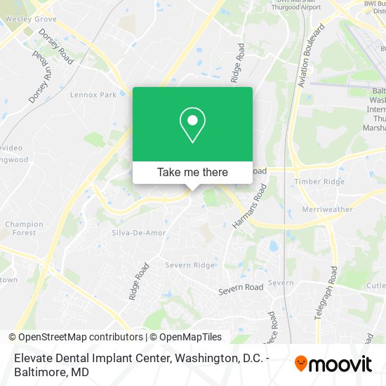 Mapa de Elevate Dental Implant Center