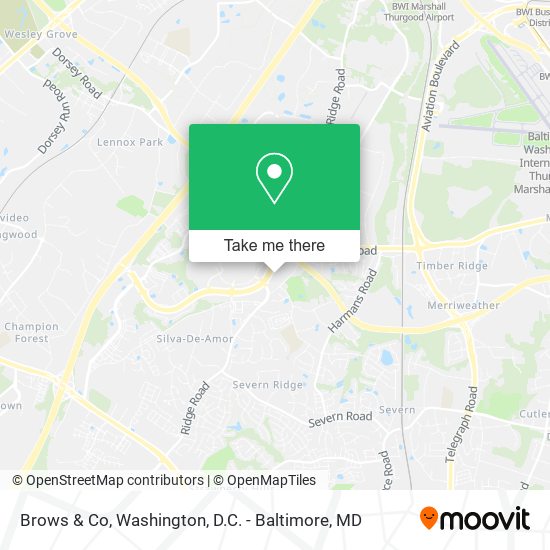 Brows & Co map