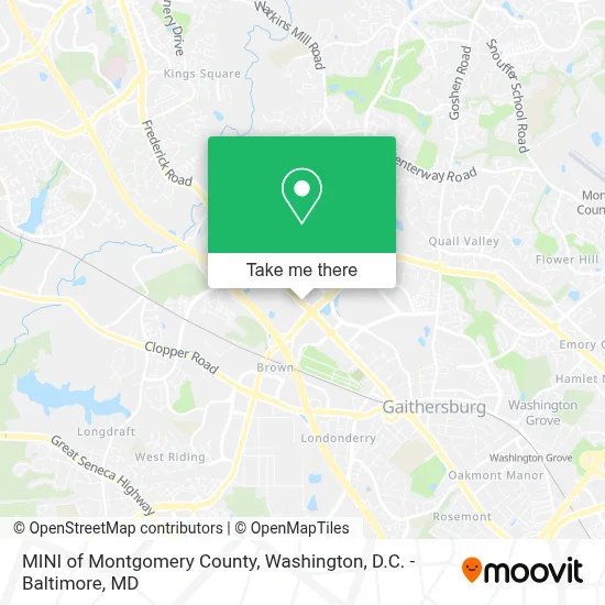 MINI of Montgomery County map