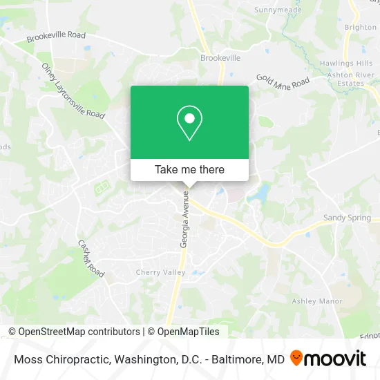 Moss Chiropractic map