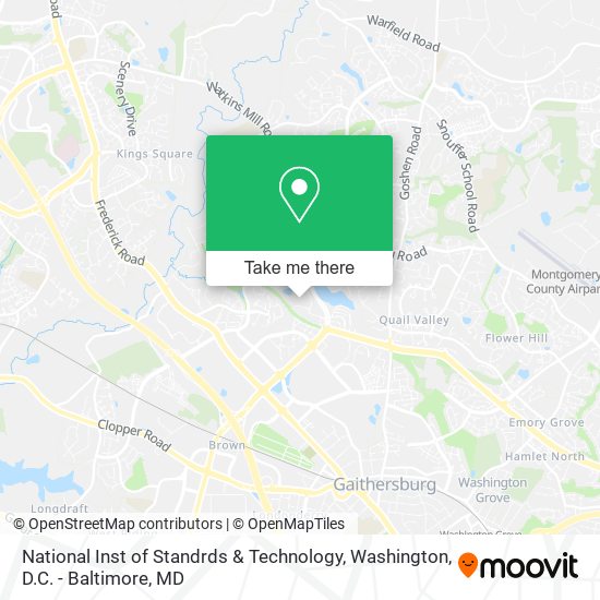 National Inst of Standrds & Technology map