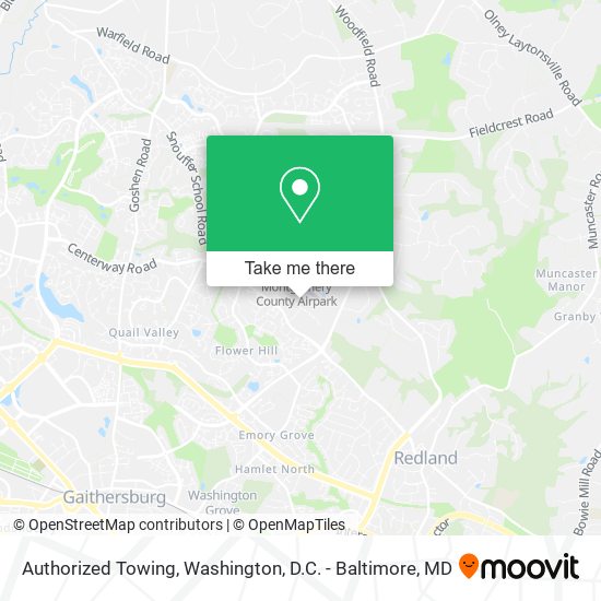 Authorized Towing map