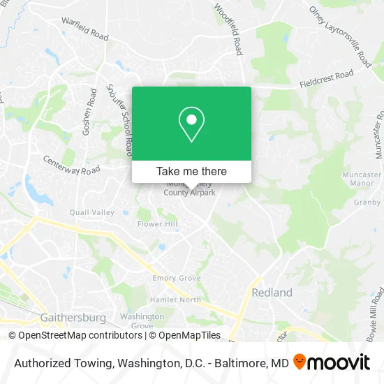 Authorized Towing map