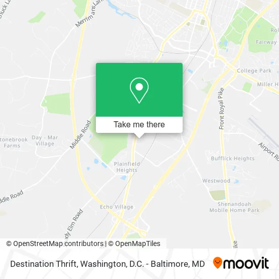 Destination Thrift map