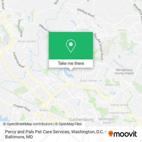 Percy and Pals Pet Care Services map