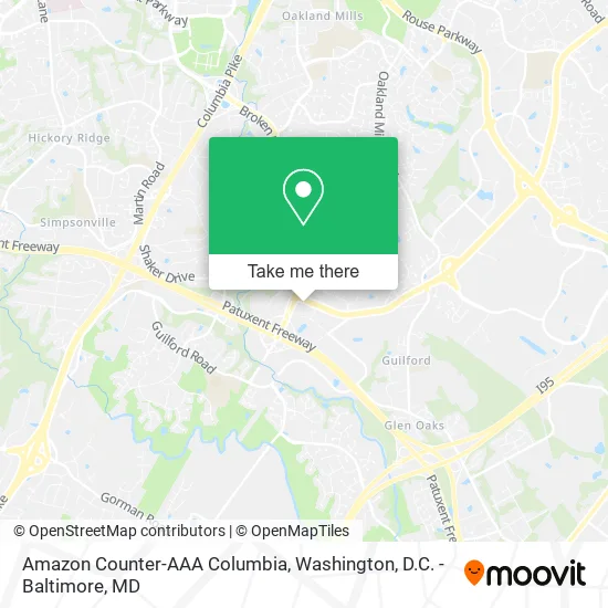 Mapa de Amazon Counter-AAA Columbia