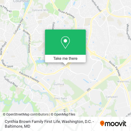 Cynthia Brown Family First Life map