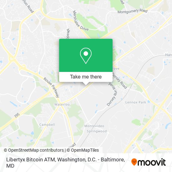 Mapa de Libertyx Bitcoin ATM