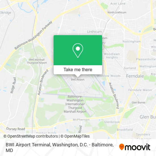 BWI Airport Terminal map