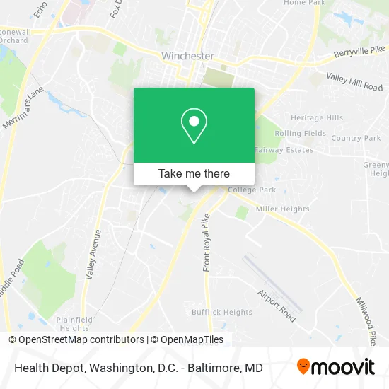 Health Depot map