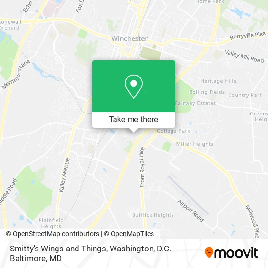 Smitty's Wings and Things map