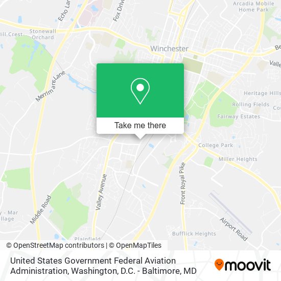 United States Government Federal Aviation Administration map