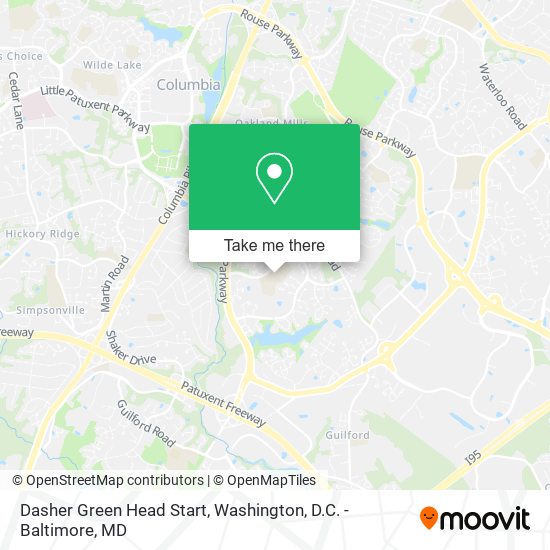 Mapa de Dasher Green Head Start