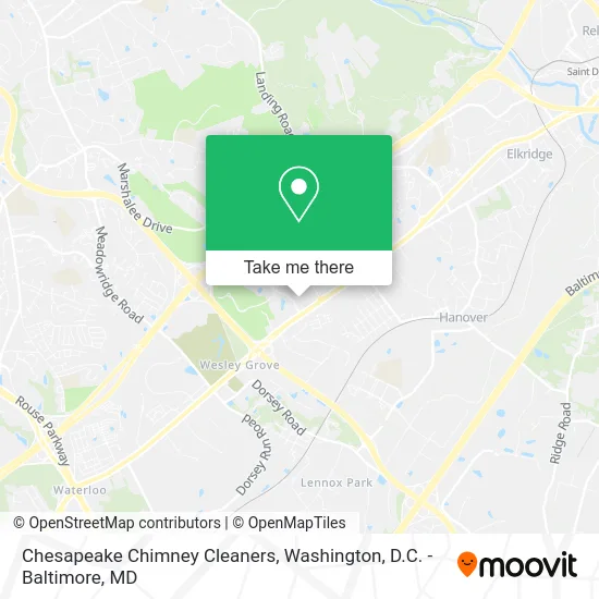 Chesapeake Chimney Cleaners map