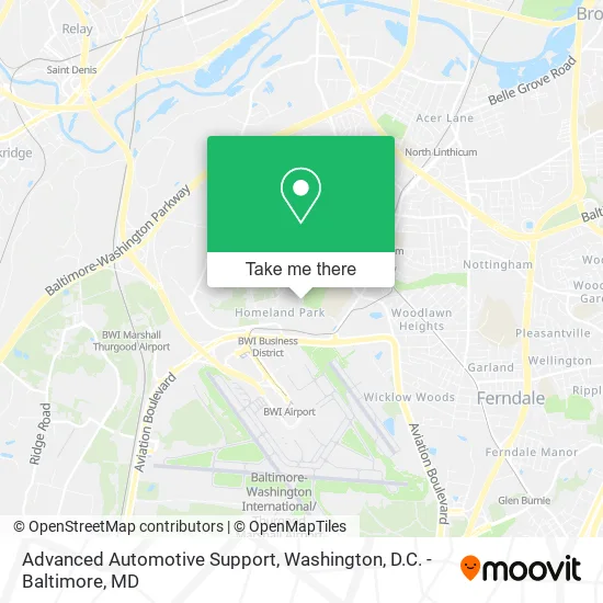 Mapa de Advanced Automotive Support