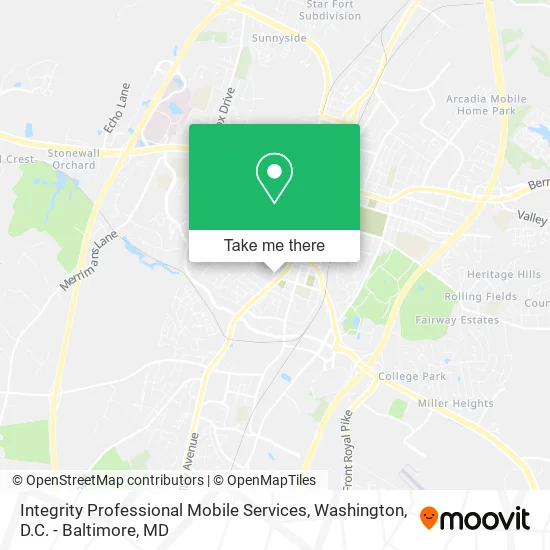 Integrity Professional Mobile Services map