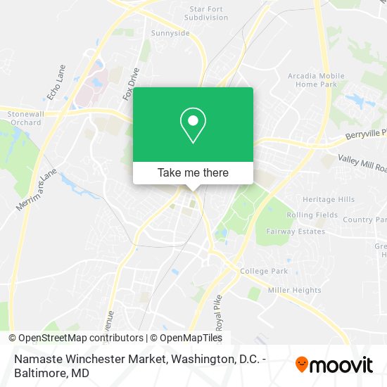 Namaste Winchester Market map