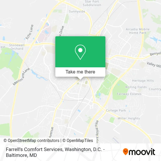 Farrell's Comfort Services map